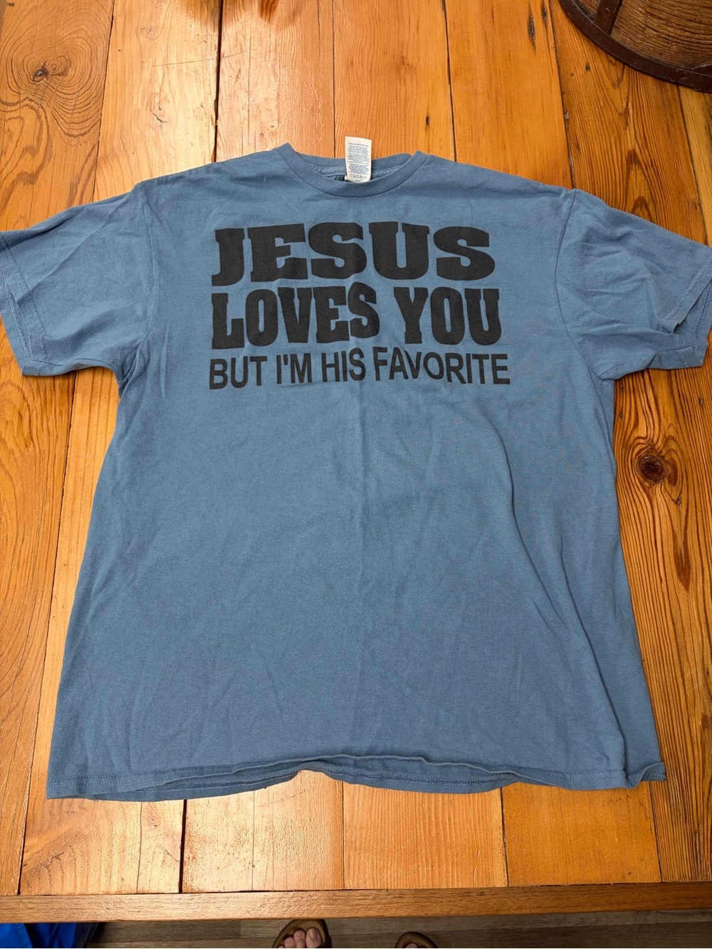 Women’s/Men's Blue Graphic Tee - 'Jesus Loves You'